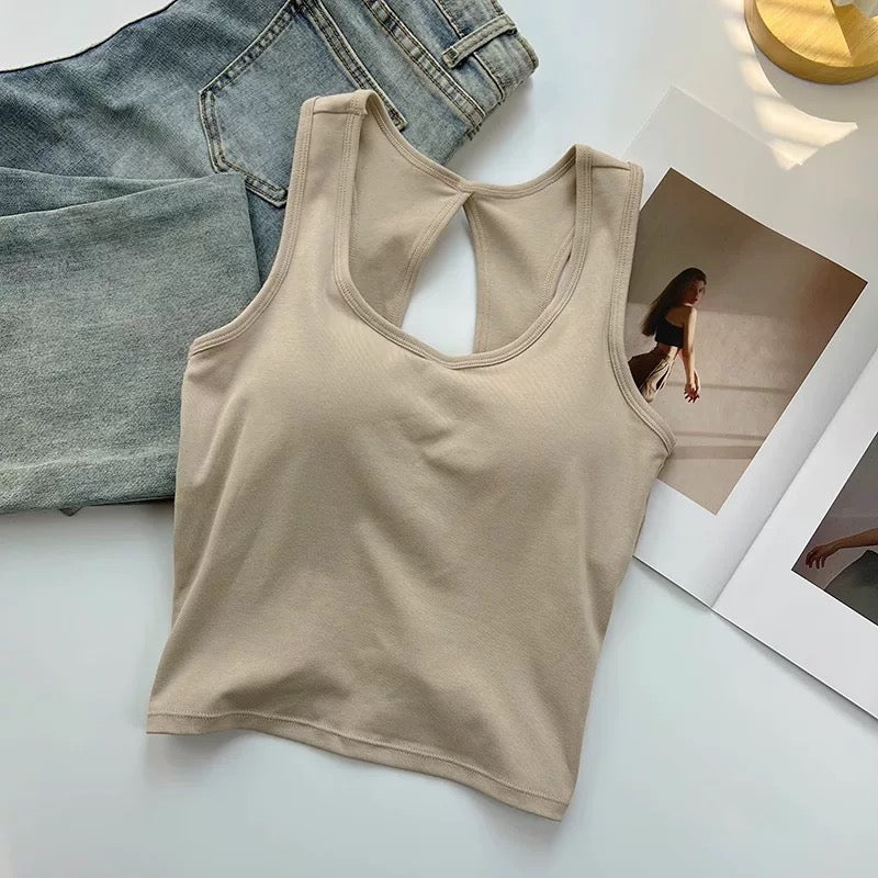 Muscat Back Cut-Out Built-In Bra Top